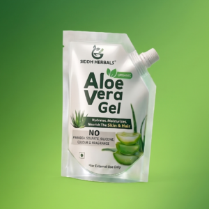 Siddh Herbals Organic Aloe Vera Gel for Face, Skin & Hair | 100% Pure & Chemical Free | No Paraben, No Sulfate, No Fragrance | Hydrating & Soothing Gel | GMP & Organic Certified